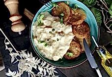 Драники с курицей и грибами